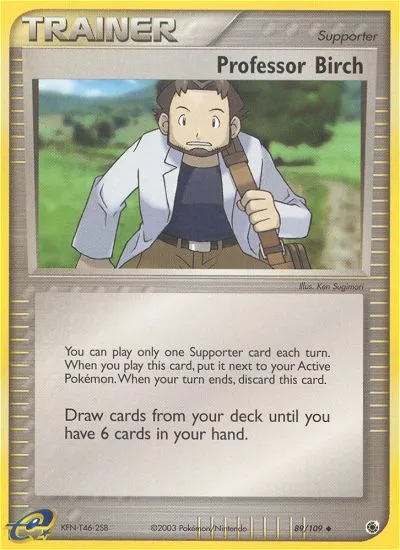 2003 Ruby & Sapphire Professor Birch Uncommon #089/109 Uncommon card image