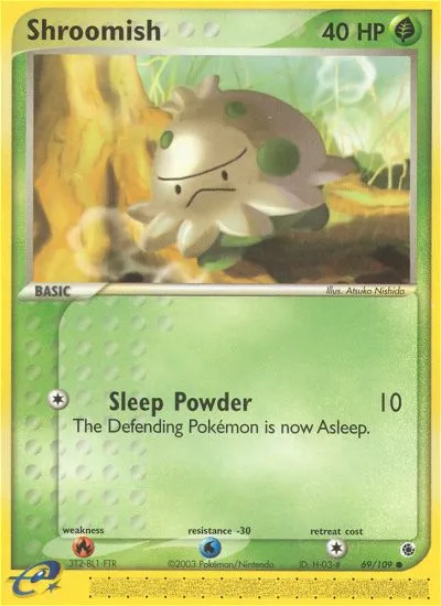2003 Ruby & Sapphire Shroomish Common #069/109 Common card image