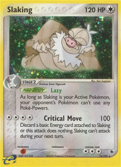 2003 Ruby & Sapphire Slaking Rare Holo #012/109 Rare Holo card image