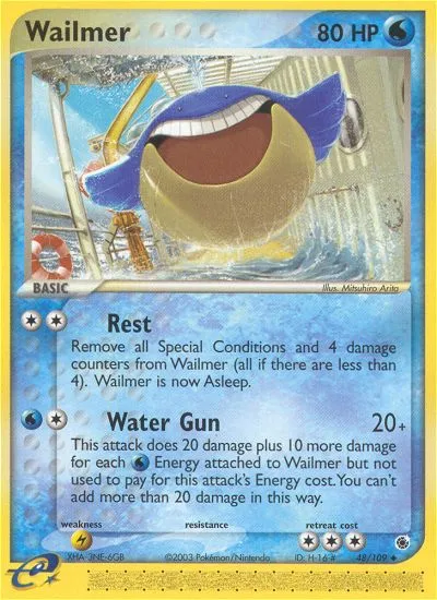 2003 Ruby & Sapphire Wailmer Uncommon #048/109 Uncommon card image
