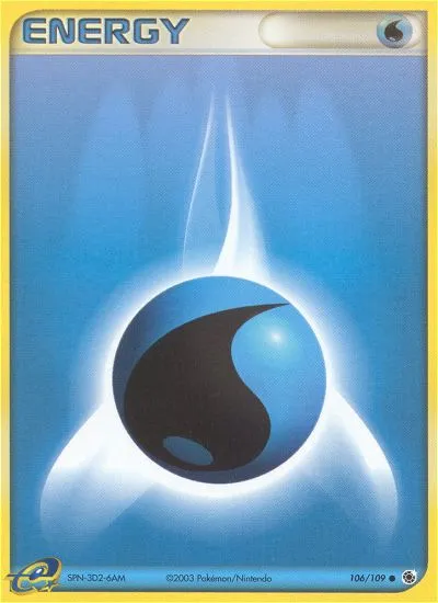 2003 Ruby & Sapphire Water Energy Common #106/109 Common card image