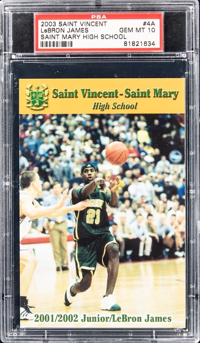 2003 Saint Vincent Saint Mary High School LeBron James #4A card image