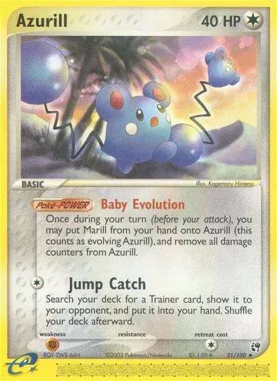 2003 Sandstorm Azurill Uncommon #031/100 Uncommon card image