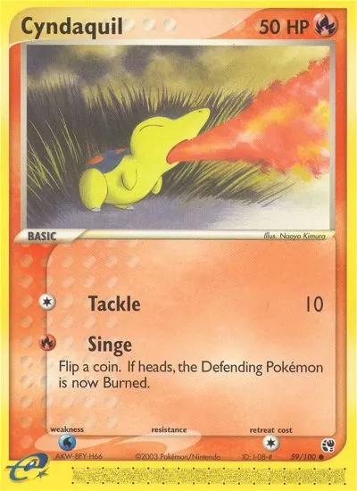 2003 Sandstorm Cyndaquil #059/100 Common card image