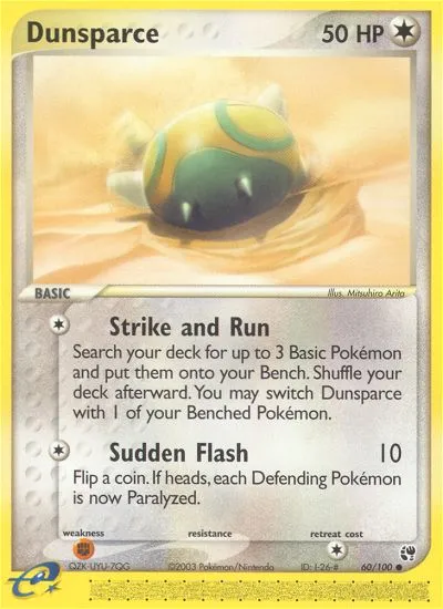 2003 Sandstorm Dunsparce Common #060/100 Common card image