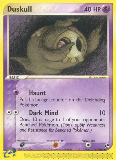 2003 Sandstorm Duskull Common #061/100 Common card image