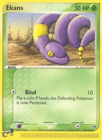 2003 Sandstorm Ekans Common #064/100 Common card image