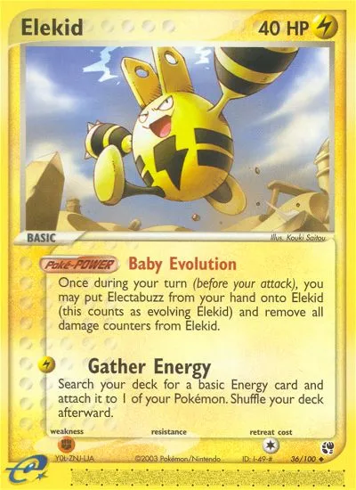 2003 Sandstorm Elekid Uncommon #036/100 Uncommon card image