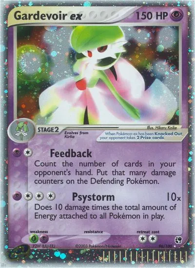 2003 Sandstorm Gardevoir ex #096/100 Rare Holo EX card image