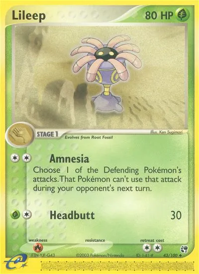 2003 Sandstorm Lileep #043/100 Uncommon card image
