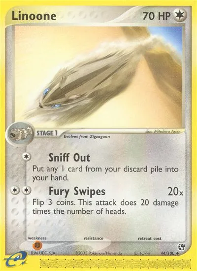 2003 Sandstorm Linoone Uncommon #044/100 Uncommon card image