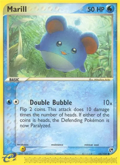 2003 Sandstorm Marill Common #068/100 Common card image