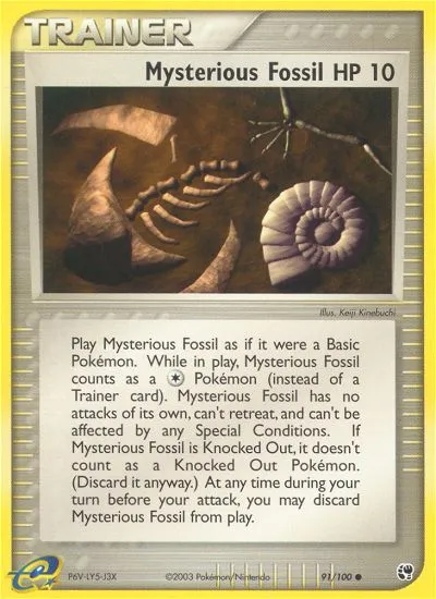 2003 Sandstorm Mysterious Fossil #091/100 Common card image