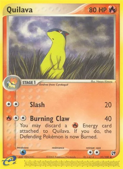 2003 Sandstorm Quilava #051/100 Uncommon card image