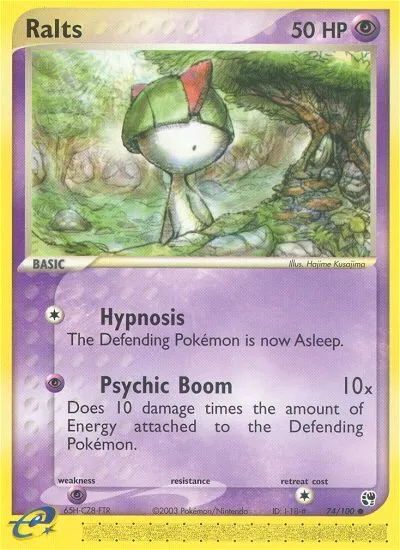 2003 Sandstorm Ralts Common #074/100 Common card image