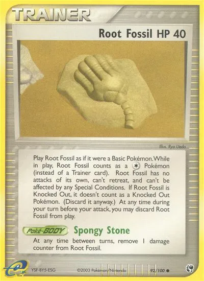 2003 Sandstorm Root Fossil Common #092/100 Common card image