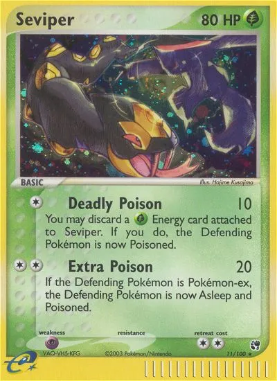 2003 Sandstorm Seviper Rare Holo #011/100 Rare Holo card image