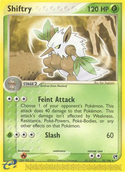2003 Sandstorm Shiftry #022/100 Rare card image