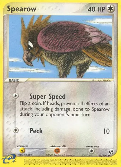 2003 Sandstorm Spearow Common #081/100 Common card image