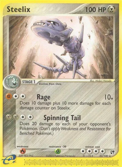 2003 Sandstorm Steelix #023/100 Rare card image