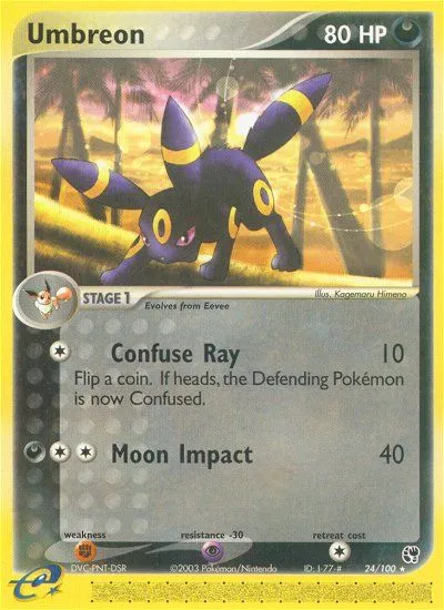 2003 Sandstorm Umbreon Rare #024/100 Rare card image