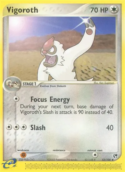 2003 Sandstorm Vigoroth Uncommon #052/100 Uncommon card image