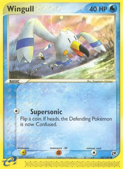 2003 Sandstorm Wingull Common #084/100 Common card image