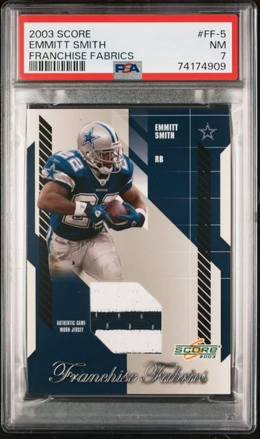 2003 Score Emmitt Smith Franchise Fabrics #FF-5 card image
