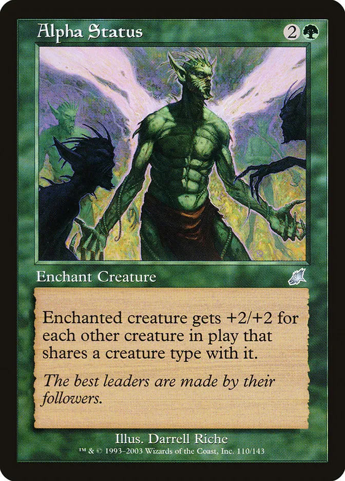2003 Scourge Alpha Status uncommon #110 unlisted card image