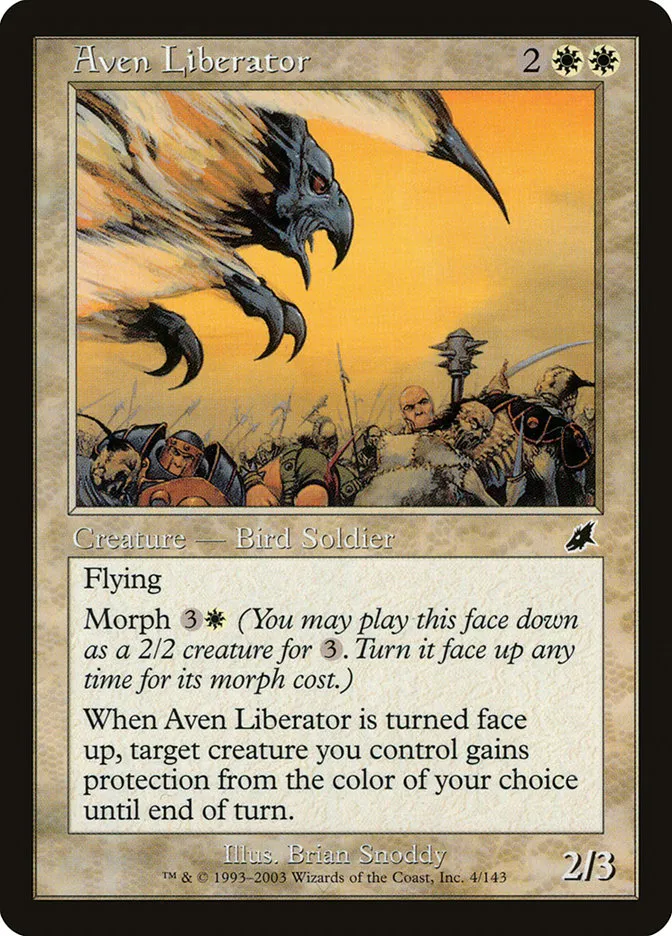 2003 Scourge Aven Liberator common #4 unlisted card image