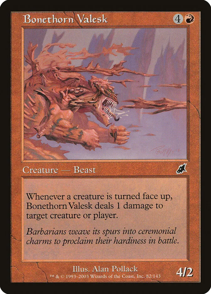 2003 Scourge Bonethorn Valesk common #82 unlisted card image
