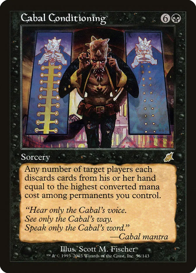 2003 Scourge Cabal Conditioning rare #56 unlisted card image