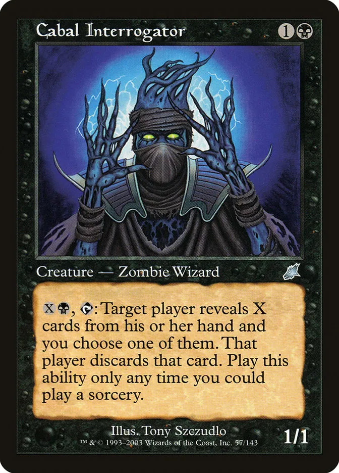 2003 Scourge Cabal Interrogator uncommon #57 unlisted card image