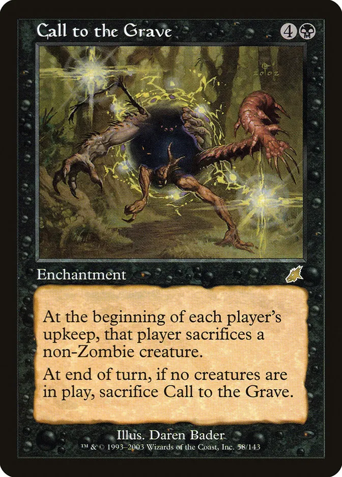 2003 Scourge Call to the Grave rare #58 unlisted card image