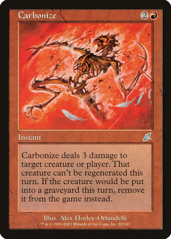 2003 Scourge Carbonize uncommon #83 unlisted card image