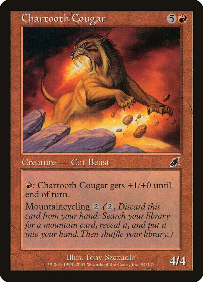 2003 Scourge Chartooth Cougar common #84 unlisted card image