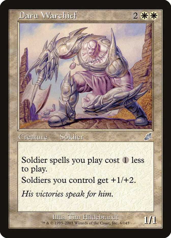 2003 Scourge Daru Warchief uncommon #6 unlisted card image