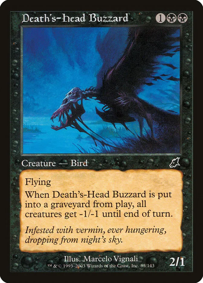2003 Scourge Death's-Head Buzzard common #63 unlisted card image