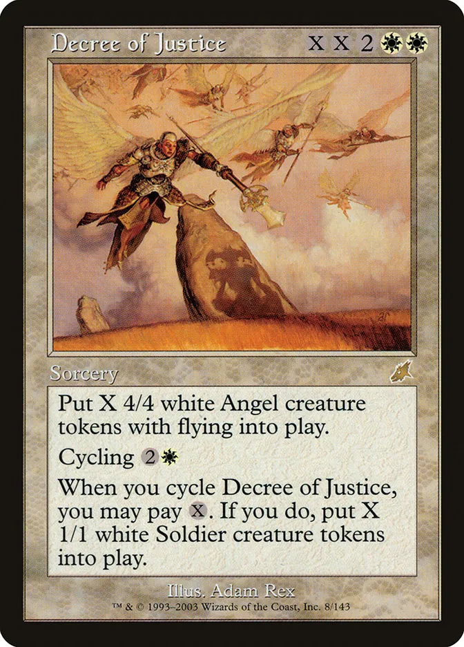 2003 Scourge Decree of Justice rare #8 unlisted card image