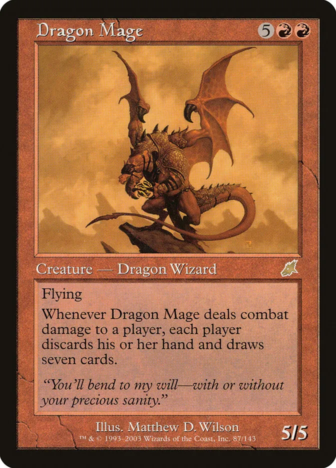 2003 Scourge Dragon Mage rare #87 unlisted card image