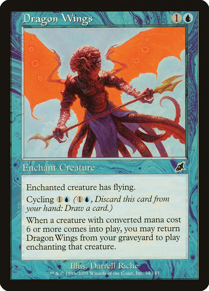 2003 Scourge Dragon Wings common #34 unlisted card image