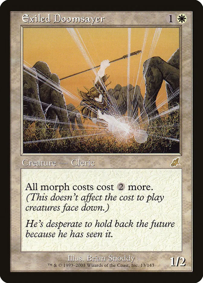 2003 Scourge Exiled Doomsayer rare #13 unlisted card image