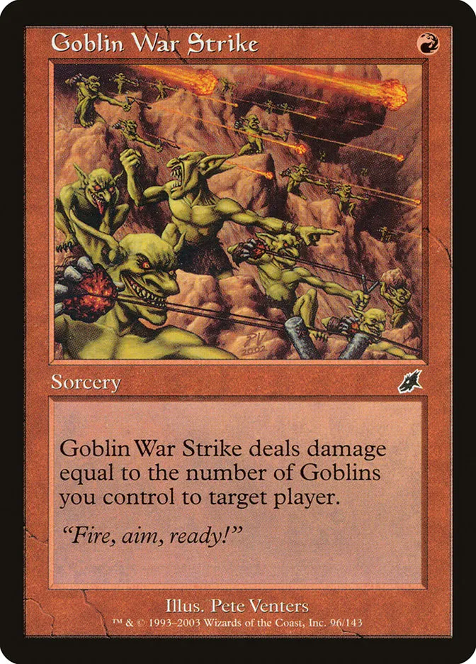 2003 Scourge Goblin War Strike common #96 unlisted card image