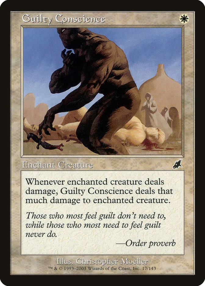2003 Scourge Guilty Conscience common #17 unlisted card image
