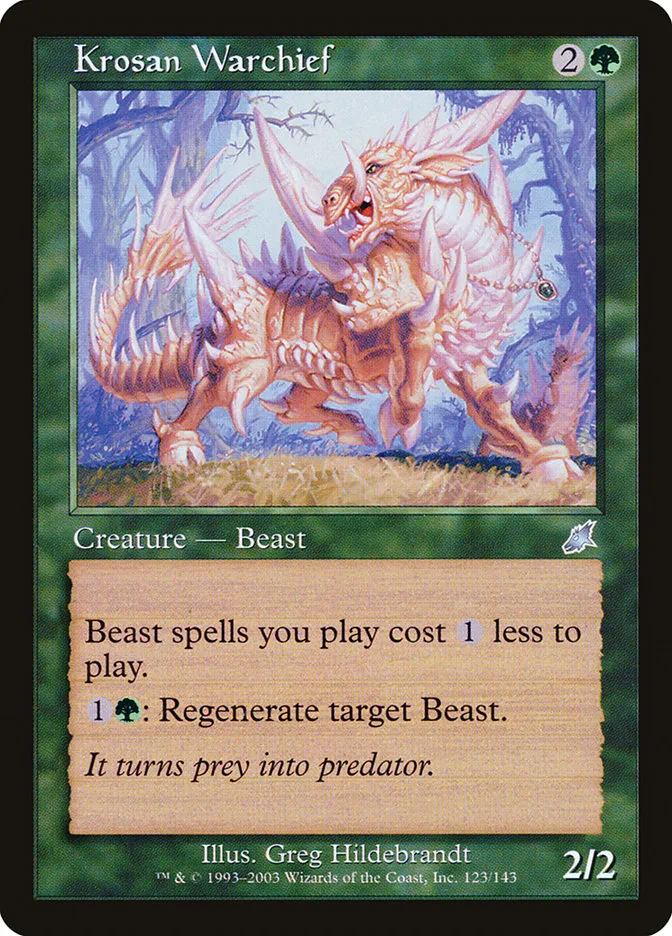 2003 Scourge Krosan Warchief uncommon #123 unlisted card image