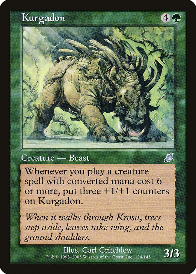 2003 Scourge Kurgadon uncommon #124 unlisted card image
