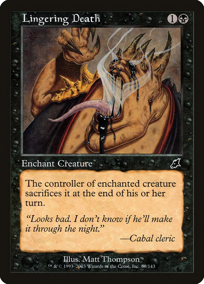 2003 Scourge Lingering Death common #69 unlisted card image