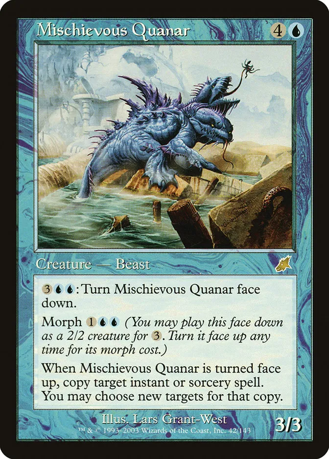 2003 Scourge Mischievous Quanar rare #42 unlisted card image