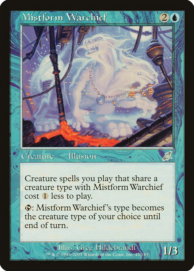 2003 Scourge Mistform Warchief uncommon #43 unlisted card image