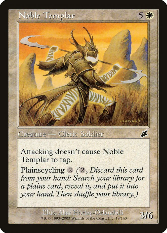2003 Scourge Noble Templar common #19 unlisted card image